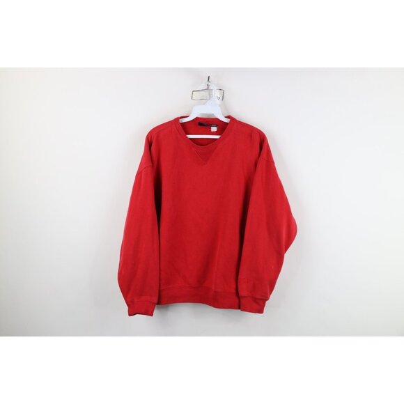 Vintage 90s Gap Womens Size 2XL XXL Faded Spell Out Crewneck Sweatshirt Red - Picture 1 of 13